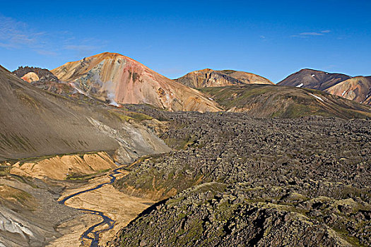 山峦,兰德玛纳,区域,靠近,火山,冰岛,欧洲