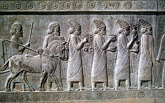 浮雕,阿帕达纳宫,波斯波利斯,伊朗