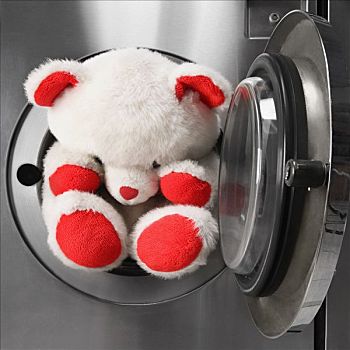 泰迪熊,洗衣机,自助洗衣店