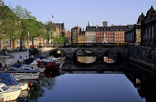 丹麦,哥本哈根,老城,运河