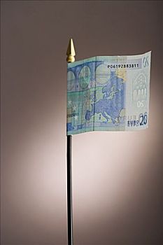 欧元,钞票,旗帜