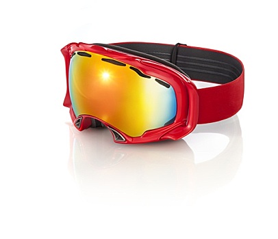 红色,滑雪护目镜,隔绝