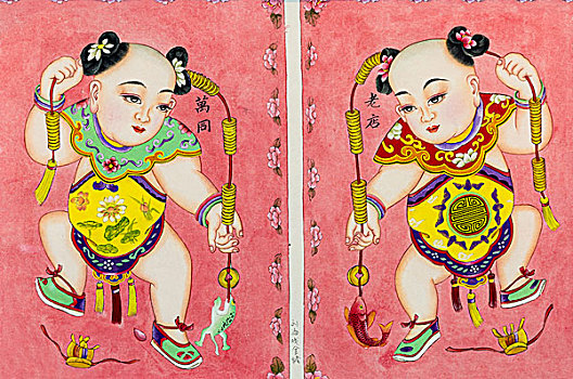 中国,木版年画,非物质文化遗产,传统,文化,画