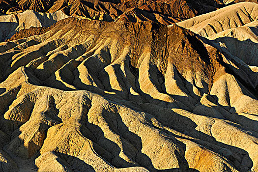 风景,侵蚀,石头,变色,矿物质,黎明,死亡谷国家公园,莫哈维沙漠,加利福尼亚,美国