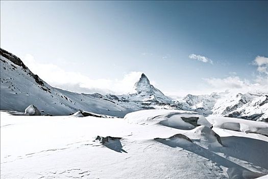 雪山,策马特峰,瑞士
