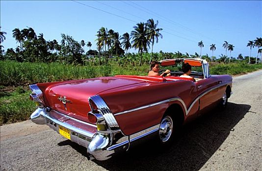 古巴,圣斯皮里图斯省,瓦拉德罗,老,美洲,汽车