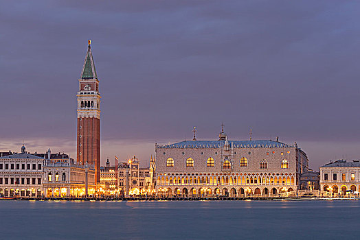 圣马科,钟楼,公爵宫,圣乔治奥,岛屿,威尼斯,威尼托,意大利