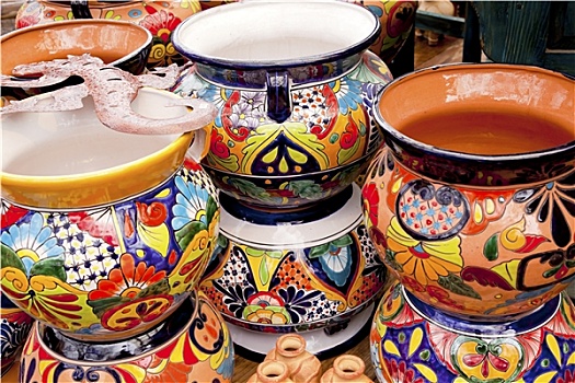 墨西哥,彩色,纪念品,陶瓷,罐,塞多纳,亚利桑那