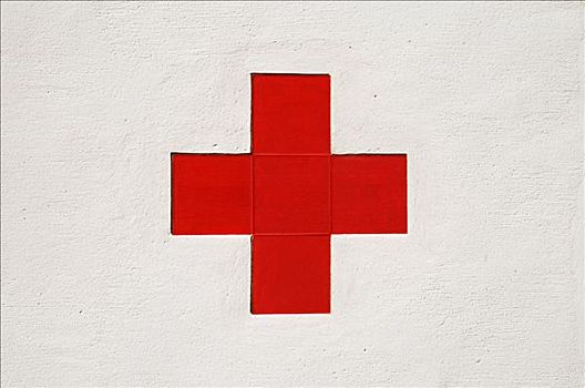 红十字,象征,丹尼亚,瓦伦西亚,白色海岸,西班牙