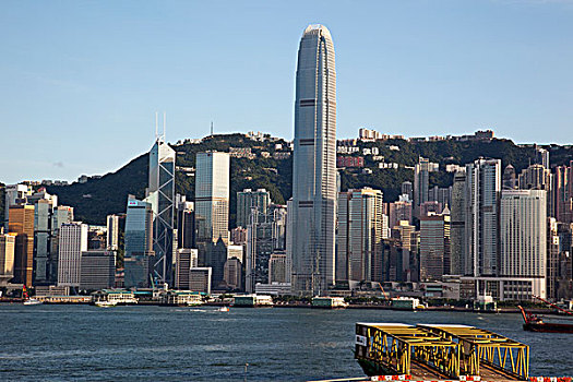 中心,天际线,九龙,西部,香港