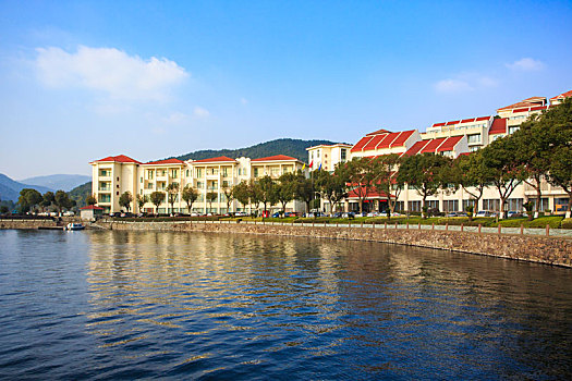 湖畔,湖景,客房,建筑,九龙湖