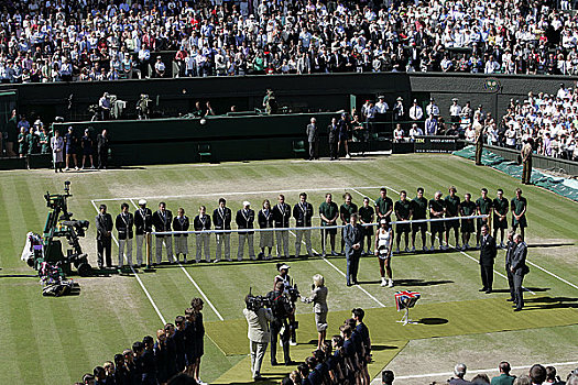 英格兰,伦敦,温布尔登,中心,球场,一个,展示,网球,冠军,2008年