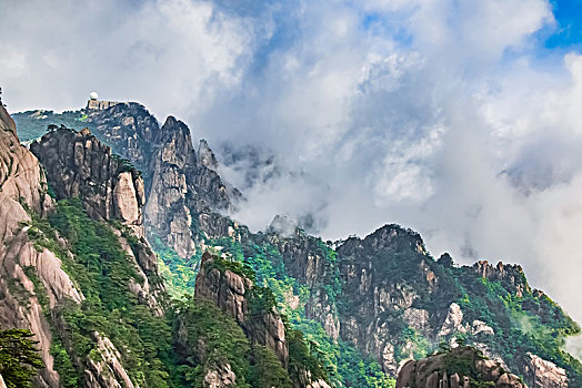 安徽省黄山市黄山风景区天海大峡谷自然景观