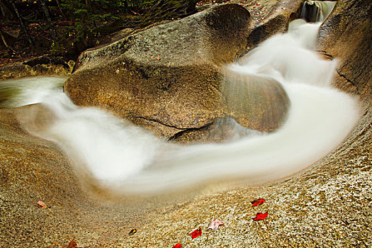 石头,靠近,新,弗兰科尼亚山峡州立公园,怀特山