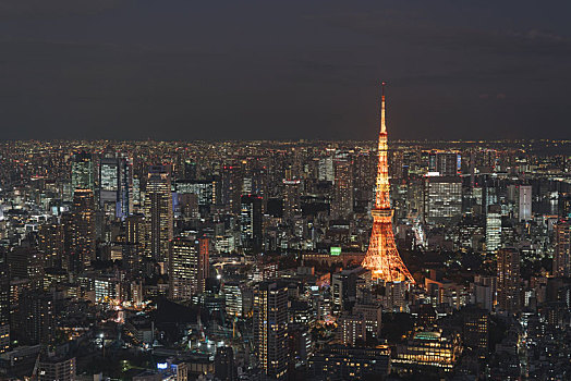 日本东京塔夜景
