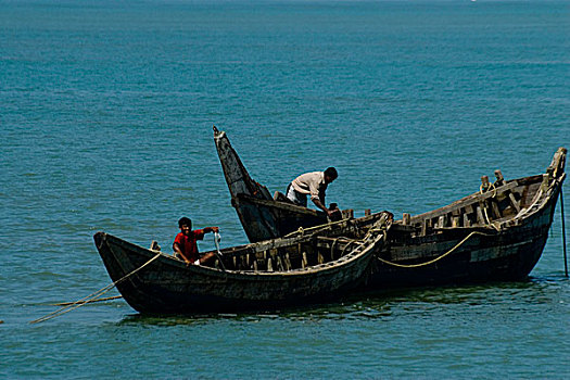 圣徒,岛屿,市场,只有,孟加拉,一个,著名,旅游胜地,本地居民,二月,2007年