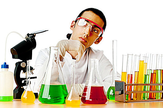 化学家,实验室,实验,溶液
