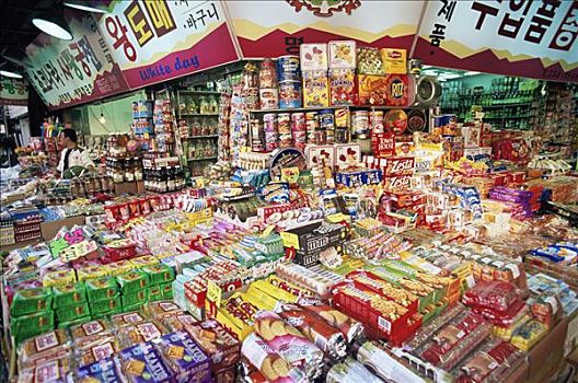 韩国,首尔,彩色,食品店