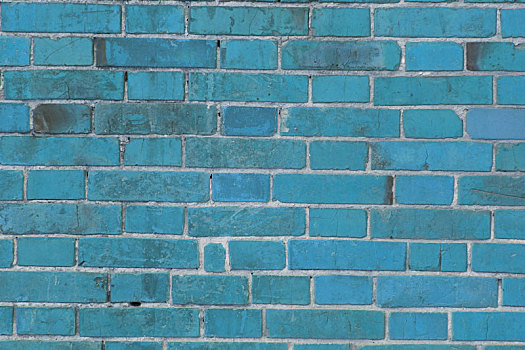 蓝色背景,老,旧式,砖墙