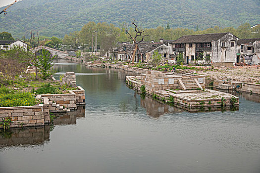 江苏无锡惠山古镇古运河河道