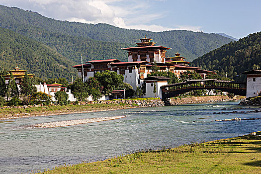 亚洲,不丹,普那卡宗,河
