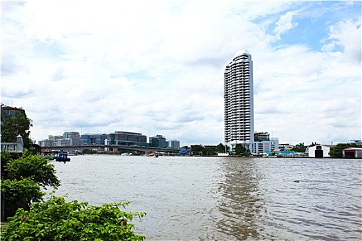 建筑,河,风景,公园,魅力,曼谷,泰国