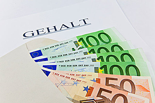 欧元,钞票,工资,支付,薪水,小包装