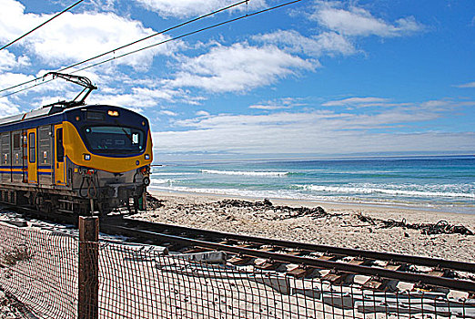 电车,海滩,南非