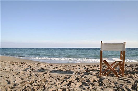 空,寂静沙滩,早,季节,多拉达海岸,西班牙
