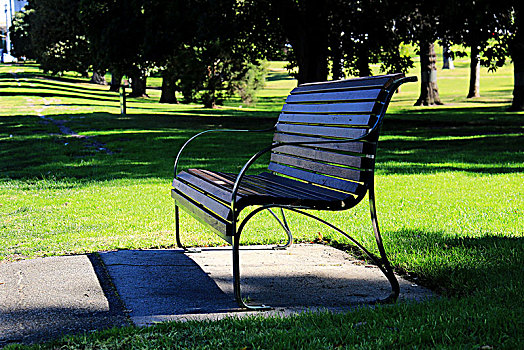 公园草地上的椅子