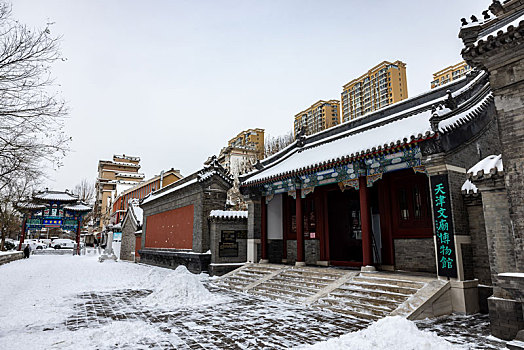 天津文庙雪景