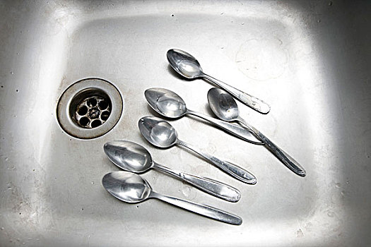 勺子,盥洗池