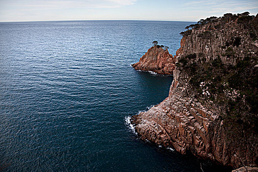 悬崖,海洋,哥斯达黎加,西班牙