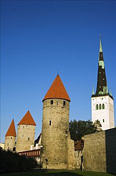 城镇,城墙,塔,教堂,世界遗产,老城,13世纪,最高,建筑,世界