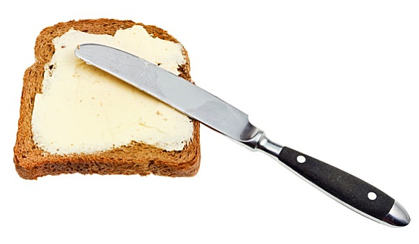面包黄油,三明治,餐刀
