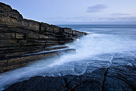 爱尔兰,岩石,海岸线,海景