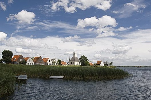 乡村,湖,北荷兰,荷兰