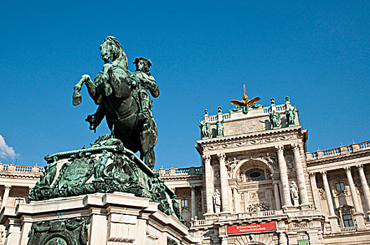 霍夫堡,新,霍夫堡皇宫,纪念建筑,英雄广场,广场,维也纳,奥地利,欧洲