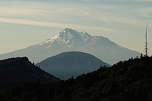 仰视,山峦,黎明,俄勒冈,美国