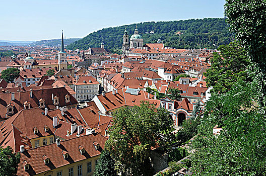 风景,布拉格,城堡,拉德肯尼,老城,捷克共和国,欧洲