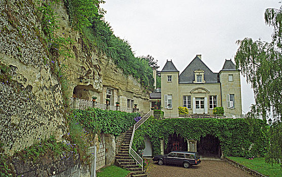 索米尔,城堡,石头,老,采石场,风格,曼恩-卢瓦尔省,法国