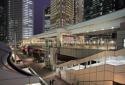 日本,东京,汐留,摩天大楼,现代建筑