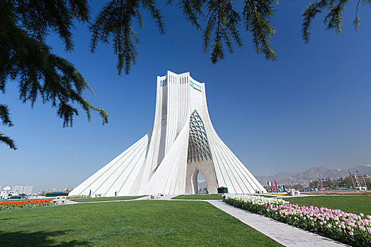 自由,塔,阿扎迪塔,阿扎迪自由纪念塔,自由纪念塔,德黑兰,伊朗,亚洲