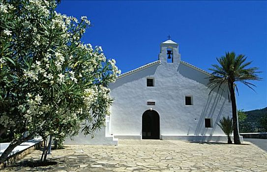 教堂,伊比沙岛,巴利阿里群岛,西班牙