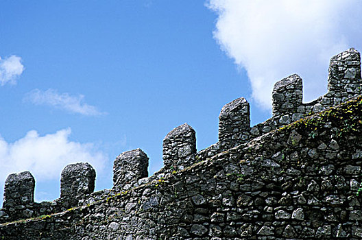 葡萄牙,辛特拉,墙壁,壁,八世纪,城堡