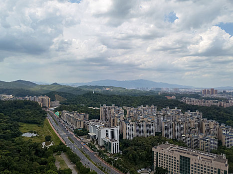 广东省惠州市惠城区城市航拍风光