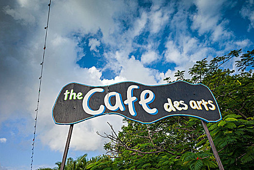 尼维斯岛,标识,咖啡,艺术