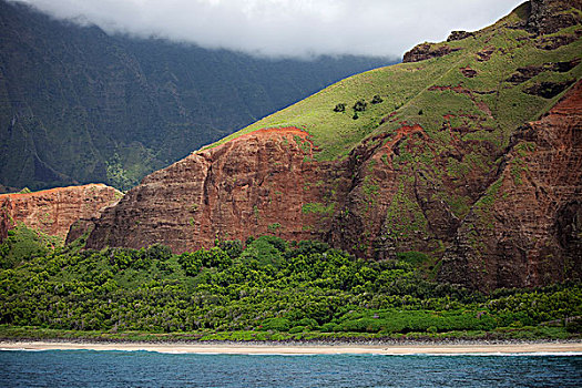 纳帕利海岸,考艾岛,夏威夷,美国