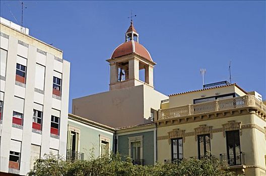 塔,钟表,阿利坎特,白色海岸,西班牙