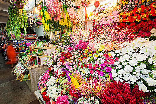 泰国,清迈,市场,塑料制品,花店,展示